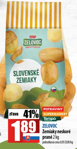 Zelovoc Zemiaky neskoré prané