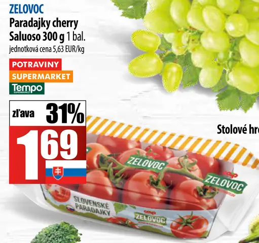 Zelovoc Paradajky cherry Saluose
