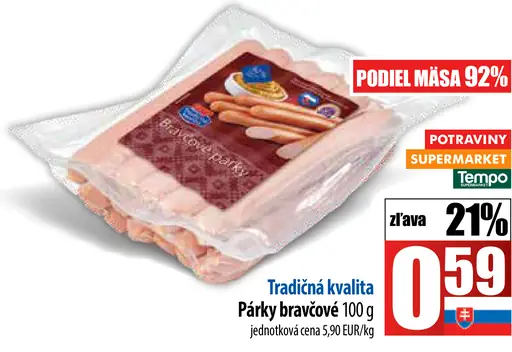 Tradícia kvalita Párky bravčové
