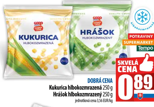 Kukurica hlboko zmrazená
