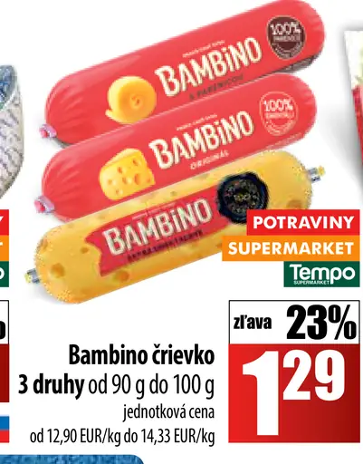 Bambino črievko 3 druhy