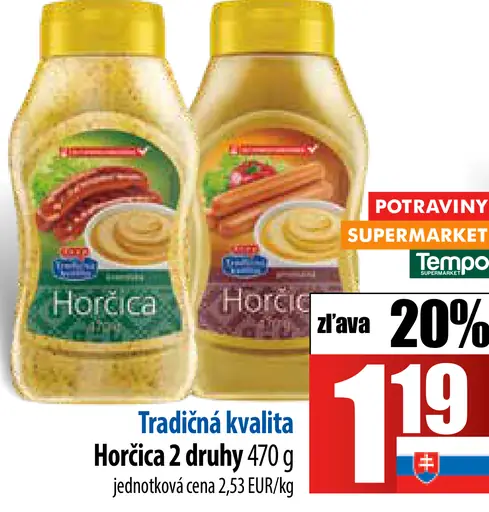 Tradičná kvalita Horčica 2 druhy