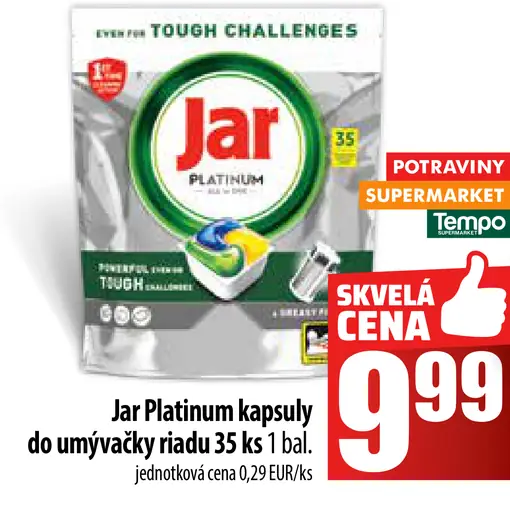 Jar Platinum kapsuly do umývačky riadu
