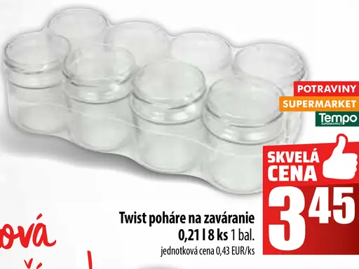 Twist poháre na zaváranie