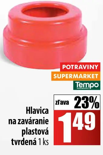 Hlavica na zaváranie plastová