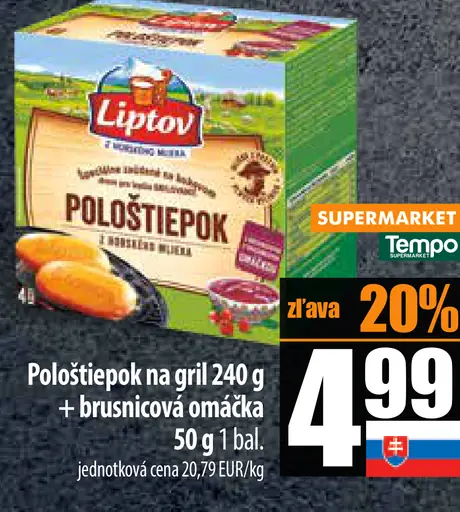 Liptov Pološtiepok na gril s brusnicovou omáčkou