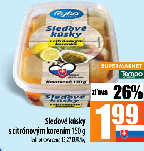 Rybča Sleďové kúsky s citrónovým korením