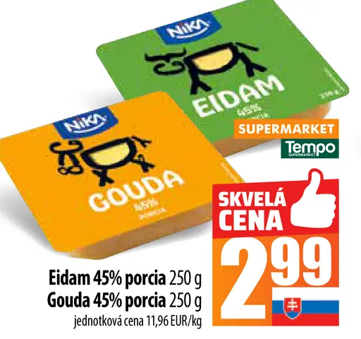 Eidam/Gouda porcia