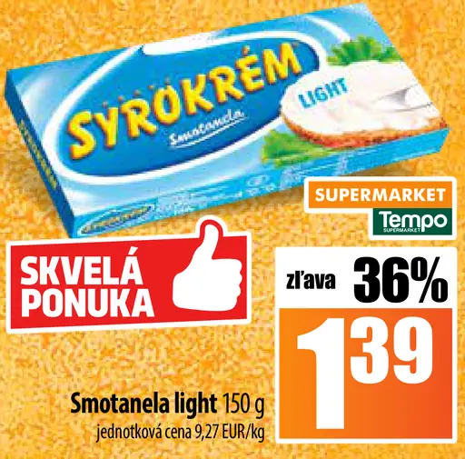 Syrokrém Smotanela light