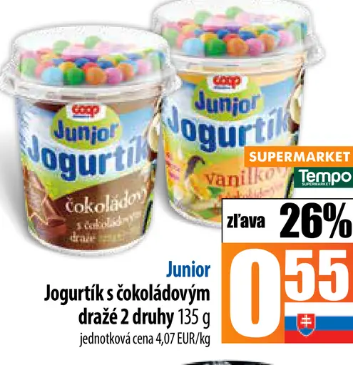 Coop Junior Jogurtík čokoládový