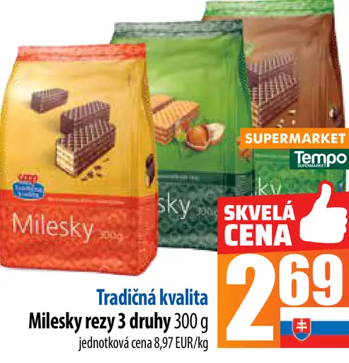 Tradičná kvalita Milesky krehké plátky