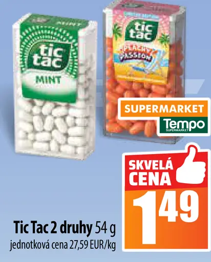 Tic Tac 2 druhy