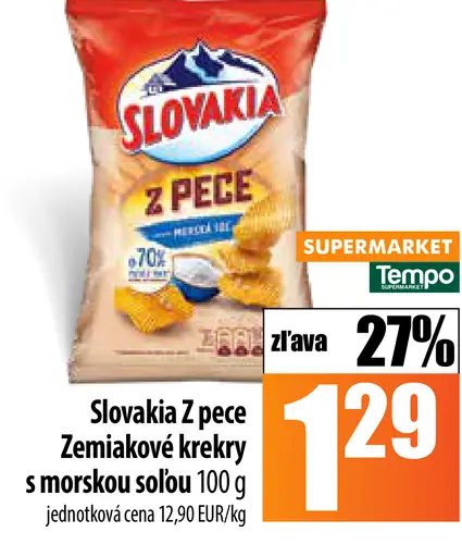 Slovakia Z Pece Zemiakové krekery s morskou soľou