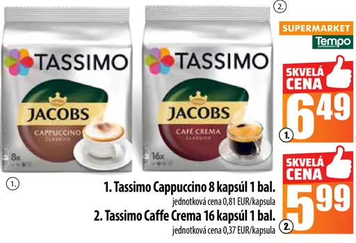 Tassimo Jacobs Cappuccino a Caffe Crema