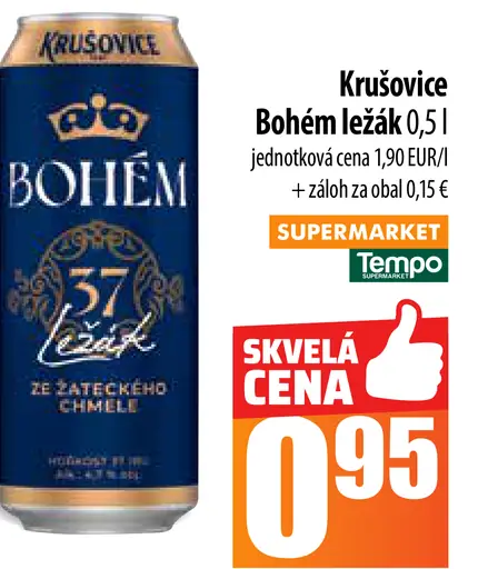 Krušovice Bohem plechovka