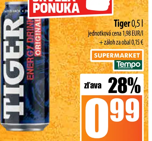 Tiger Energy Drink plechovka