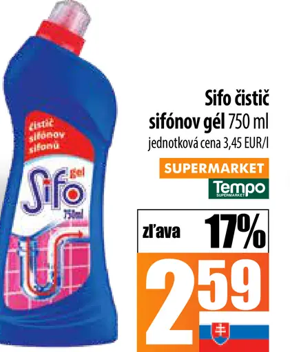 Sifo čistič sifónový gél