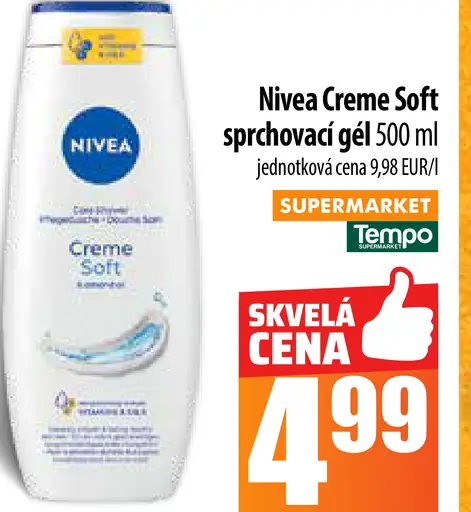 Nivea Creme Soft ošetrujúci sprchovací gél