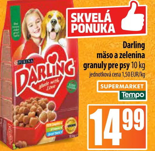 Darling mäso a zelenina granuly pre psy