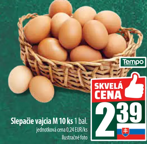 Slepačie vajcia M