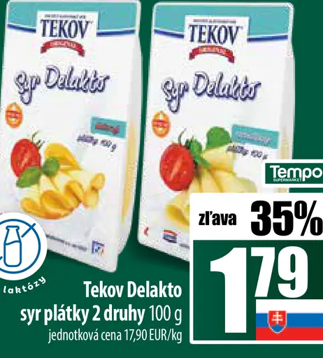 Tekov Delaktos syr plátky