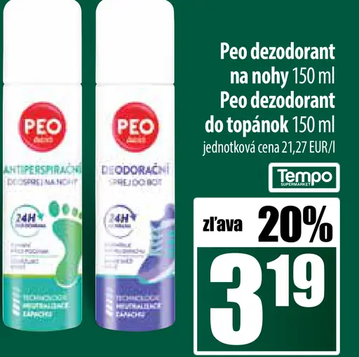 Peo dezodorant na nohy