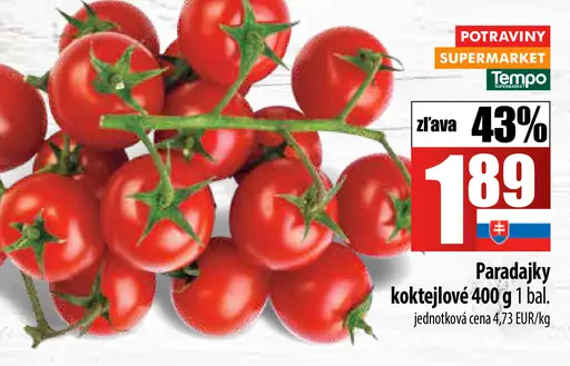 Paradajky koktejlové