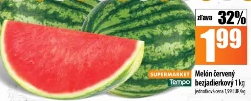 Melón červený bezjadierkový