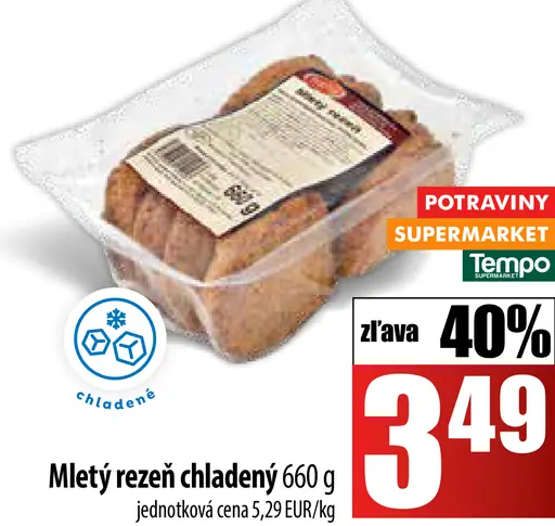 Mletý rezeň chladený