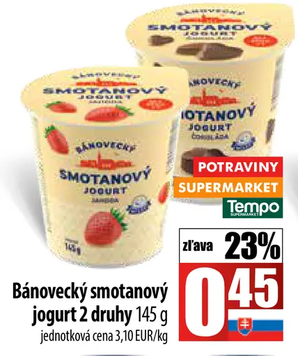 Láčkovec Bánovecký smotanový jogurt 2 druhy