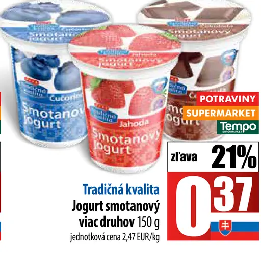 Tradičná kvalita Jogurt ovocný viac druhov