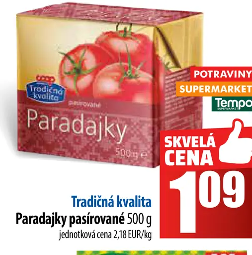 COOP Jednota paradajky pasírované