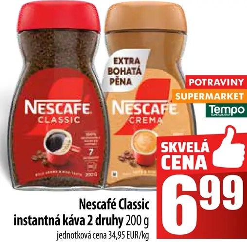 NESCAFÉ CLASSIC, instantná káva