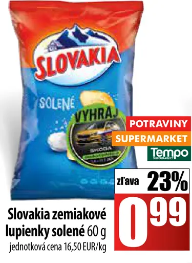 Slovakia zemiakové lupienky solené