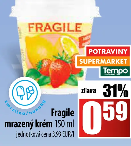 Fragile mrazený krém