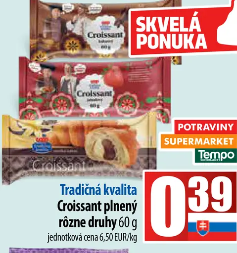 Croissant plnený