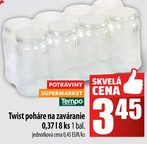 Twist poháre na zaváranie