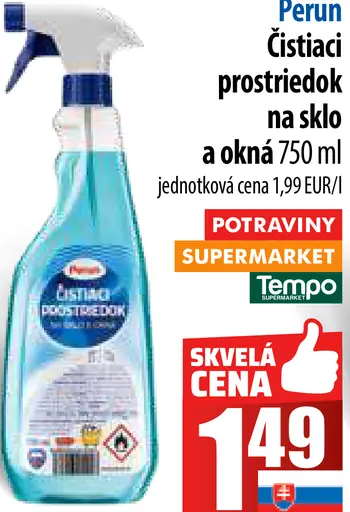 Perun Čistiaci prostriedok na sklo a okná