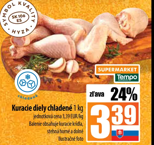 Kuracie diely chladené
