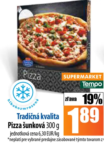 Tradičná kvalita Pizza šunková