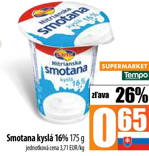 Smotana kyslá 16%
