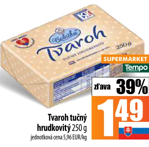 Tvaroh tučný hrudkovitý