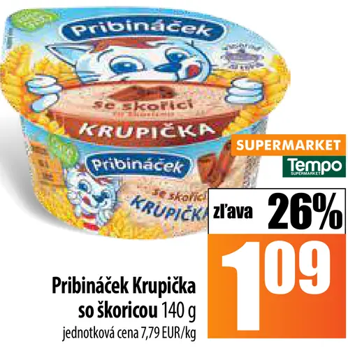 Pribináček Krupička so škoricou
