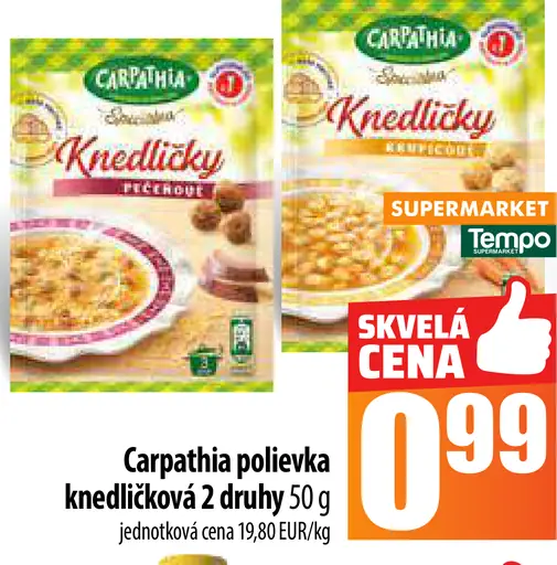 Carpathia polievka knedličky