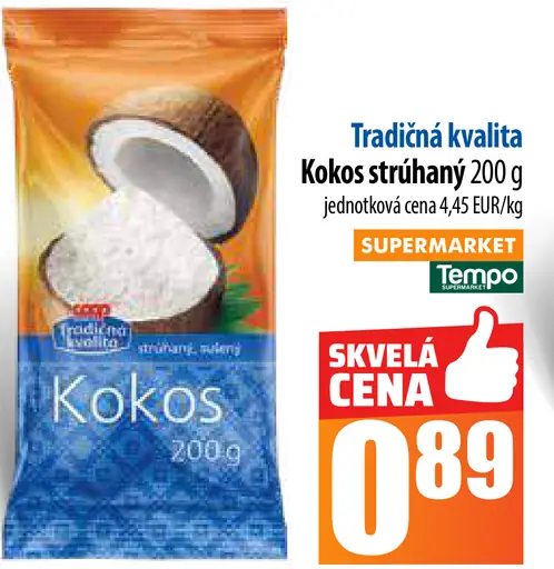 Tradičná kvalita Kokos strúhaný
