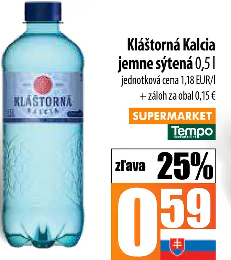 Kláštorná Kalcia Jemne sýtená