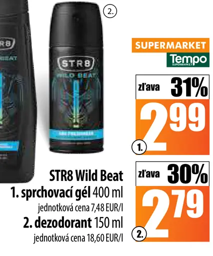 STR8 Wild Beat osviežujúci sprchový gél