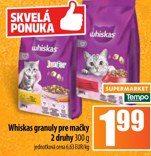 Whiskas granuly pre mačky