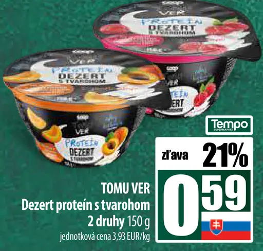 TOMU VER Dezert proteín s tvarohom