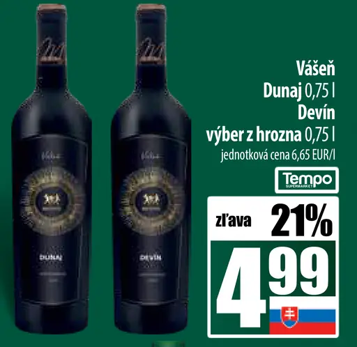 Vášeč Dunáj, Devin výber z hrozna
